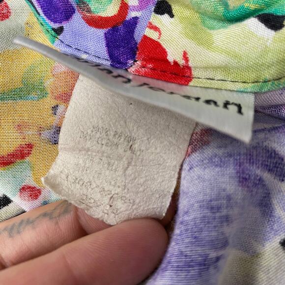 Vintage Adrian Jordan Womens Size 22/24 Floral Open Cardigan - Picture 5 of 7